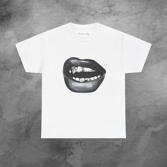 T-Shirt „Bold Lips“ 100 % Baumwolle
